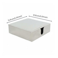 Stainless Steel Tissue Box Decorative Square Tissue Box Thickened Napkin Dispenser for Hotel