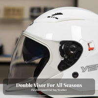 Electric Bike Helmet 3C Certified Double Lens Helmet Four-Season for Men, Women, Commuting
