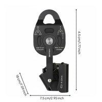 Rope Grab Pulley Wear Resistant Self-Braking Ascender Durable for Caving, Cavers