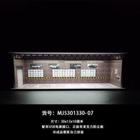 1/64车模收纳盒 小比例场景停车场模型 合金车模收纳盒子