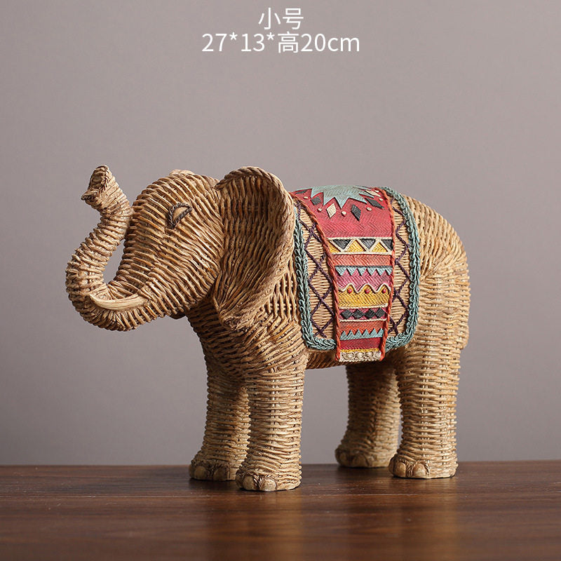 S Rattan Elephant