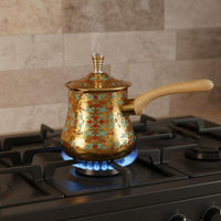 3 Pieces Turkish Coffee Pot Drip Spout Stainless Butter Warmer Easy to Clean Stovetop Cookware for Kitchen