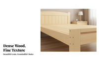 sturdy Wood Construction Slatted Pine Bed Frame Minimalist Design Wooden Slat Bed Frame No Box foundation Needed Bedroom Furniture Easy Assembly for Children, Students, Homeowners, kid's Room, Apartment