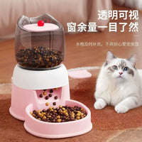 宠物自动喂食器猫咪狗狗大容量脚踏出粮器宠物按压式喂食器宠物碗