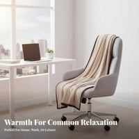 Velvety Rest Blanket Thickened for Warmth Textured Accent Throw Multi-Purpose
