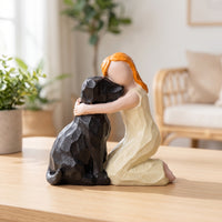 Hand-Painted Resin Figurine Faceless Desk Figurine Stylized Tabletop Ornament Textured for Shelf