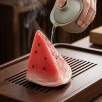 Watermelon Tea Pet Color Changing Resin Watermelon Figurine Decorative