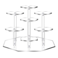 Acrylic Display Stand Trapezoidal Step Rack for Figures, Blind Boxes, Jewelry, Cosmetics