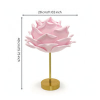 Rose Table Lamp Dimmable Flower Table Lamp Floral for Nightstand, Vanity