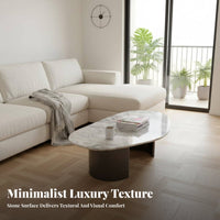 2 Pieces Nesting End Tables Italian Design Coffee Table Set Irregular Shape Easy Assembly for Interior Designers, New Movers