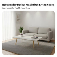 two-levellevel Rectangular Table Minimalist Design Living Room Furniture Nordic Inspired Light Luxury Aesthetic for Lounge Area