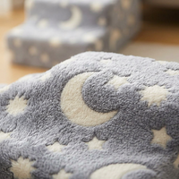 Dog Steps Stairs Bed Non-Slip Pet Small Dogs, Dog Steps for Elderly Dogs, Glow i #variant:Grey with Luminous Stars and Moons