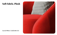 Upholstered Rotating Armchair Minimalist Design Oversized Rotating Barrel Chair Modern Aesthetic Deep Seat for Students