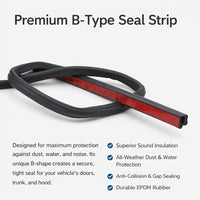 Sealing Strip Draught Excluder, Door Seal Strip Draught Excluder, Soundproof Door Seal Strip, Waterp - New Raised B-type