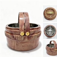 3 Pieces Insulated Lunch Container Portable with Handle Lidded Insulated Food Container for Office Workers, Work, Travel