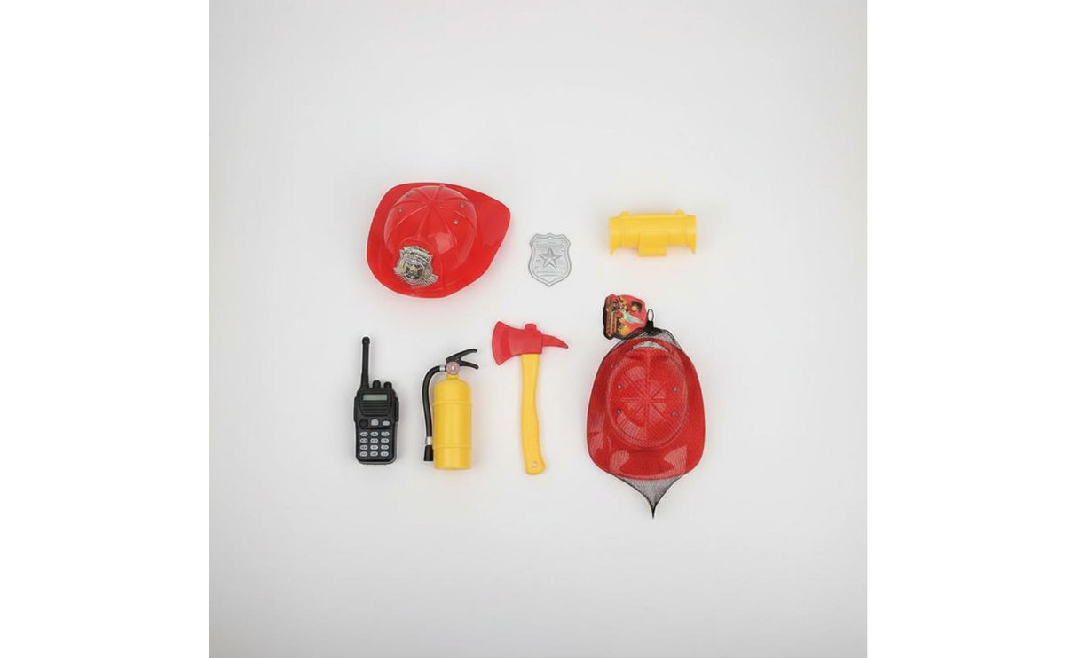 Realistic Design Firefighter Toy Set Water Spray Function Firefighter Gear Toy Set Adjustable Helmet Fire Chief Outfit with Accessories Lights and Sounds for Toddlers, Halloween
