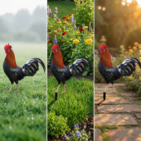 Acrylic Garden Insert Printed Chicken Decorative Stakes Lightweight for Lawn