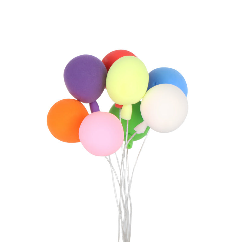 1:12 Mini Dollhouse Accessory Simulation Balloons, 8 Colors, Clay Balloons, Garden Scene Decor