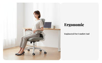 Ergonomic Computer Chair with Wheels Compact Size Mid-Back-Back-Back Swivel