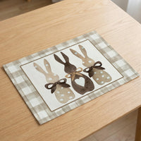Easter Table Runner 45 x 30 cm Heat-Resistant Table Mat Holiday Dining Table Decor Tabletop Easter Home Decoration for , Kitchen, Restaurant, Party