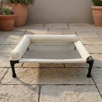 Raised Pet Bed Padded Rim Mesh Pet Bed Removable Cover