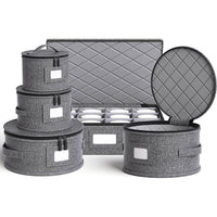 Round Zipper Lid Storage Box Set for Kitchen and Travel