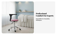 Adjustable Rolling Seat with spine assistance Easy to Clean Medical Stool Sturdy Duty
