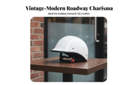 Retro Half Helmet Shell Vintage Design Quick Release Buckle for Women Riders, Street Riding, City Commuting
