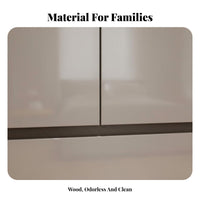 Wooden Wardrobe Closet Large Capacity Storage Wardrobe with Hanging Rod Construction Contemporary Bedroom Armoire for Renters, Dressing Room, Office