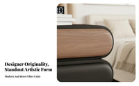 Installation-Installation-Not-Required Multi-Drawer Storage Unit Creamy Design 3-Drawer Shaped Chest Rounded Corners Nightstand Quiet-Closing Drawers for Design Enthusiasts, Homeowners, Apartment Dwellers, Entryway, Hallway, Living Room, Closet
