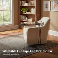 C-Shaped Couch Table Narrow silhouette C-Shaped Snack Table Light Luxury Aesthetic