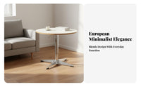 Height-Adjustable Lift-Top Coffee Table Space-Saving Round Lift-Top Table Multi-Functional Household Furniture Multifunctional for Apartment Dwellers, Telecommute Workers, Small Areas, Living Room, Home Office, Bedroom