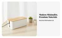Power Strip Organizer Box Dustproof Cable Management Box Minimalist Design Power Strip Cover for Living Room