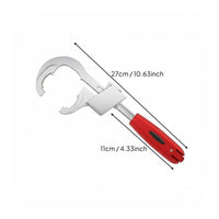 Multi-Functional Large Opening Bathroom Wrench Long-Lasting and Sturdy Multifunctional Sink Wrench Interchangeable Heads Universal Faucet Installer Tool Lightweight Aluminum Alloy for DIY Enthusiasts, Plumbers, Kitchen