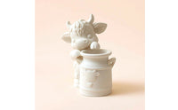 Cow Planter Adorable Cow Figurine with Planter Compact for Home Office, Nursery