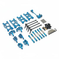 RC Steering Cup and Hub Carrier Kit Aluminum Shock Absorption Arm Kit Lightweight Metal Upgrade Parts Set for Bashing