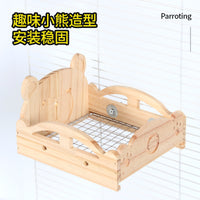 Wooden Bird Bed for Parrots and Budgies