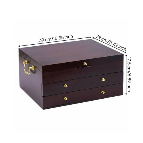 3 Layer Silverware Case Large Capacity Silverware Case Easy to Organize Utensil Organizer Box for Restaurant