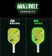 跨境热销发光玻璃纤维匹克球拍 LED可充电发光球拍Pickleball批发