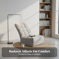 Adjustable Floor Lounger Thick Padding Adjustable Spinerest Lounger Thickly Padded Space-Saving for Bedroom, Balcony