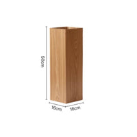 Wooden Umbrella Stand Tall Household Storage Open-Top for Indoor Areas