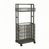 Rolling Storage Carrier Flip-Style Mobile Storage Carrier Caster Wheels for Gym