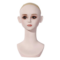 Mannequin Head Bust Mesh Cap Hairpiece Display Head Matte Finish