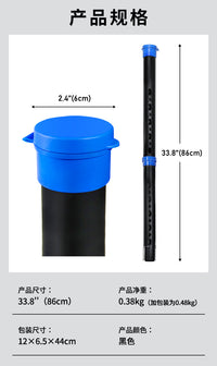 黑色高尔夫铝捡球筒易拆装上下节捡球筒 铝金属捡球筒捡球器厂家.