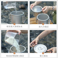 304 Stainless Steel Outdoor Cookware Set for Camping