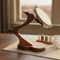 Desktop Embroidery Hoop Stand Stable 360-Degree Rotating Needlepoint Holder Detachable Adjustable Wooden Frame