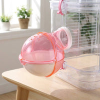 Spherical Hamster Sand Bath and External Hamster Bath, Sand Bath for Syrian Hamster, Acrylic and Wire Cage Compatible