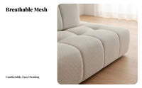 Armless Tofu Block Sofa Minimalist aesthetic plump Block Sofa Customizable Layout configurable Couch Soft paddings for Apartment Dwellers, Interior Designers, Homeowners, Open-Plan Space, Lounge Area, Studio Flat, Bedroom