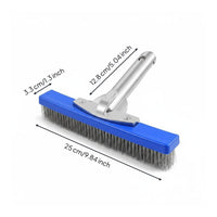 10 Inch Pool Brush Stain Removal Aluminum Back Scrub Brush Easy to Maneuver