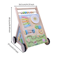 Young ChildPush Interactive Play WoodenPush Four-Wheel for Young Children